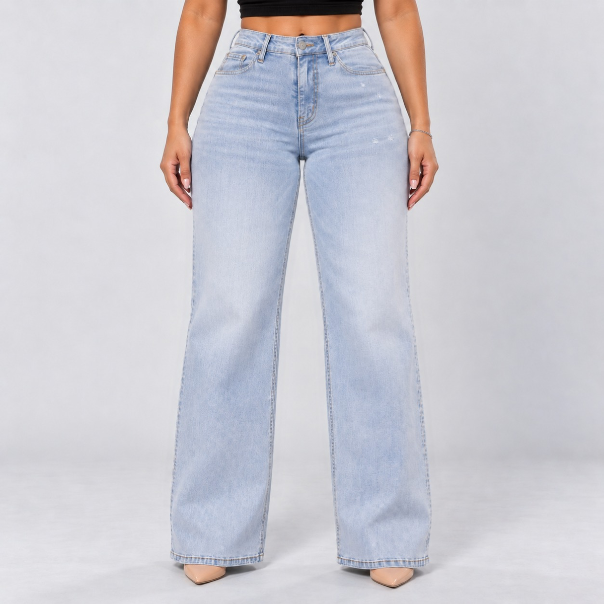 Light Blue jeans, Front view